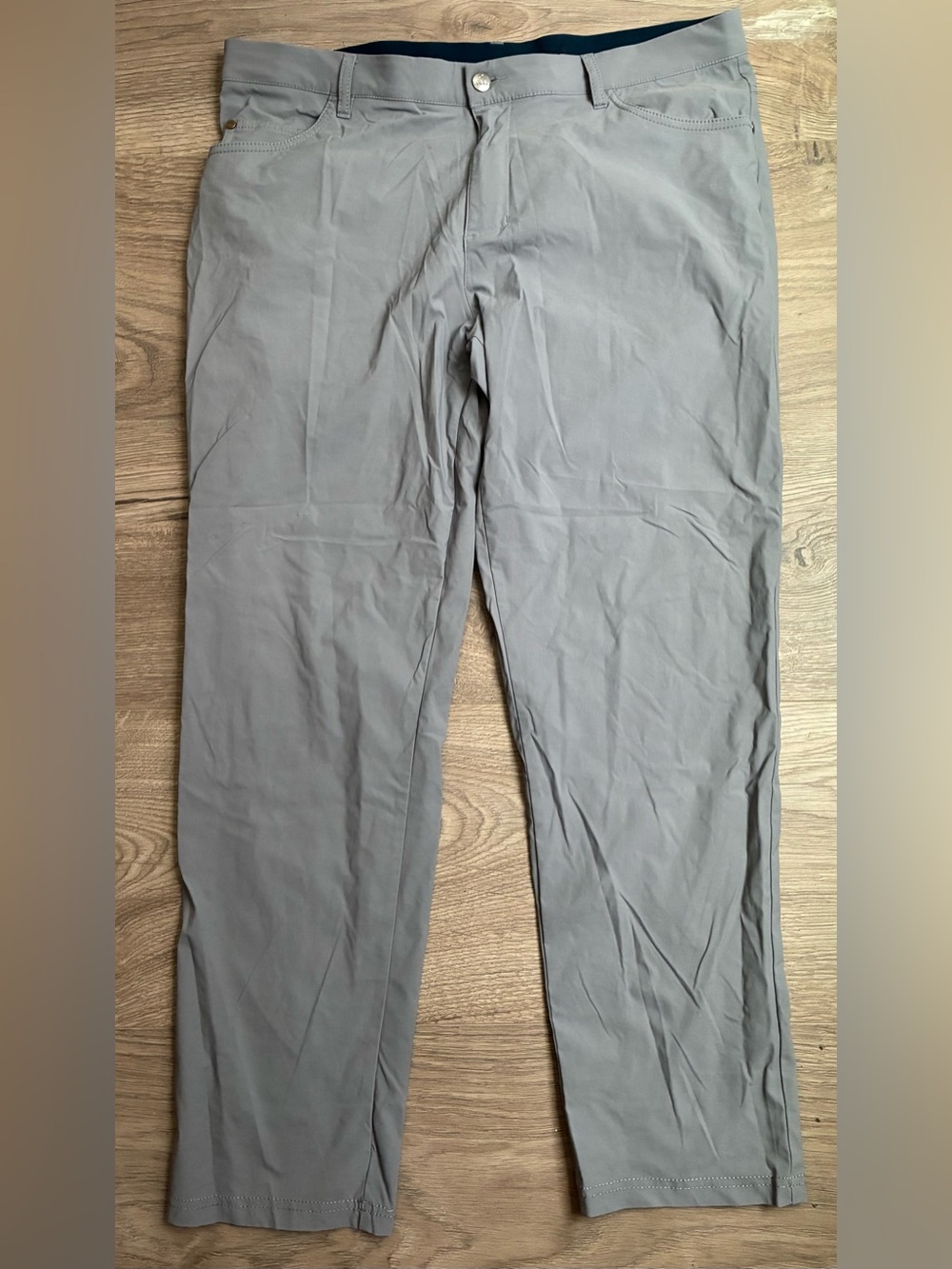 Adidas Go to 5 Pocket Pants Men’s 35x30 Gray Tapered Fit Stretch Golf Chino